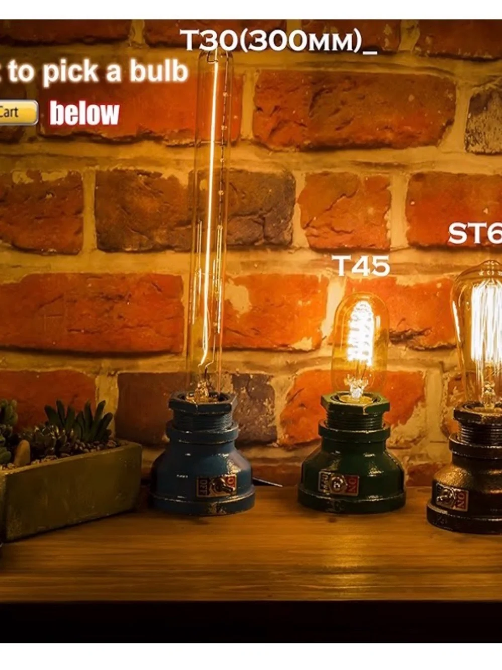 Y-Nut Touch Control Table Lamp Vintage Desklamp